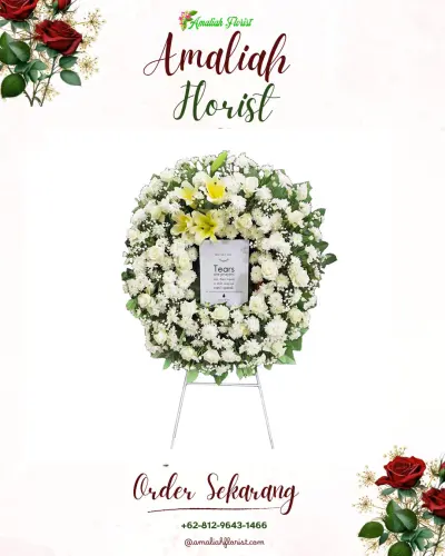 Krans Bunga Duka Cita di Kebandingan